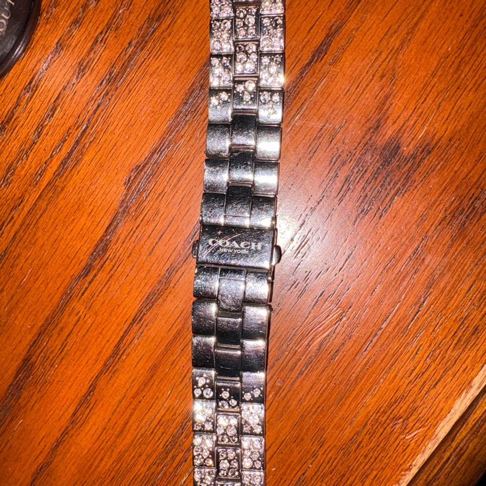 Coach Silver Rhinestone Apple Watch band